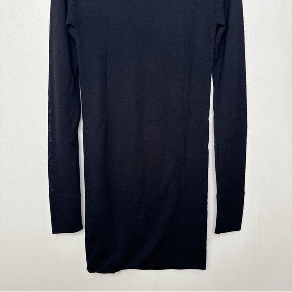 IRO Womens Xsmall Crew Neck Wool Bodycon Mini Dress In Black - Picture 13 of 14